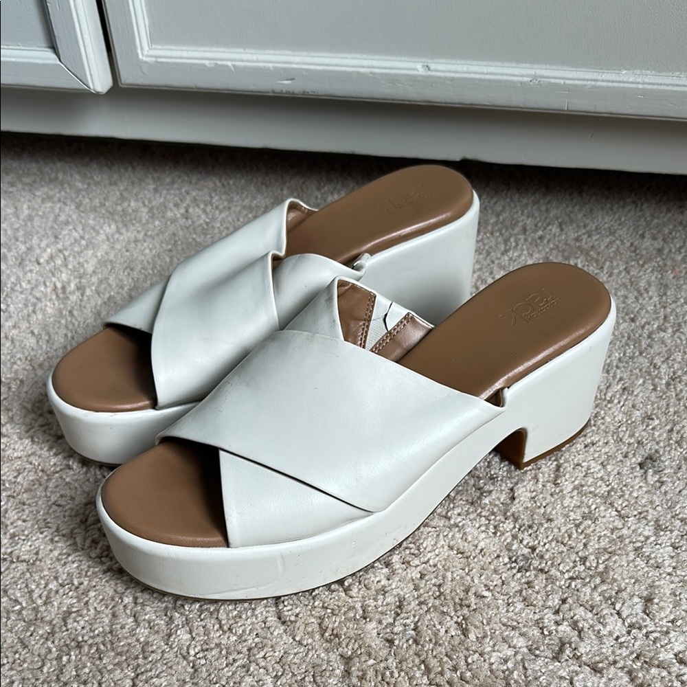 Women's White Platform Sandals